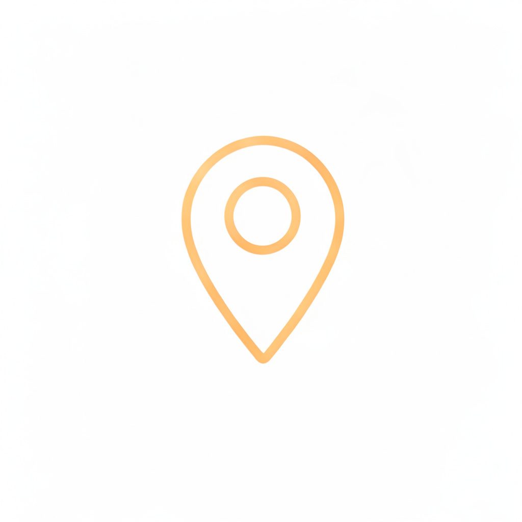 地図ピンのラインアイコン