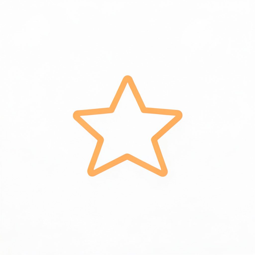星マークのラインアイコン